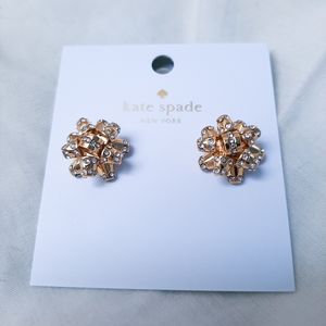 kate spade bourgeois gold bow stud earrings